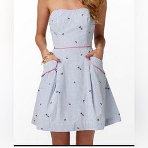 Strapless Lady Bug Lilly Pulitzer dress Size 14